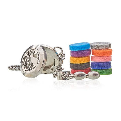 Aromatherapie-Kettenarmband – Katze und Blumen – 20 mm