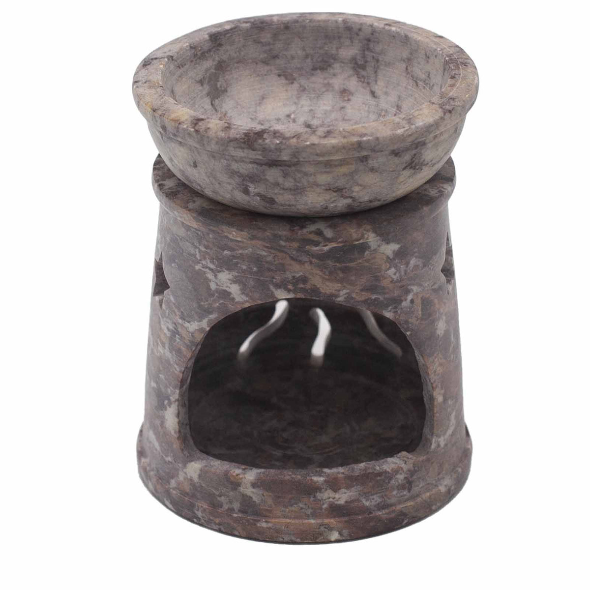 Kleine Speckstein-Duftlampe 8 cm – Sonne und Sterne