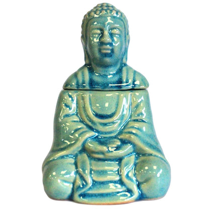 Duftlampe mit sitzendem Buddha – Blau