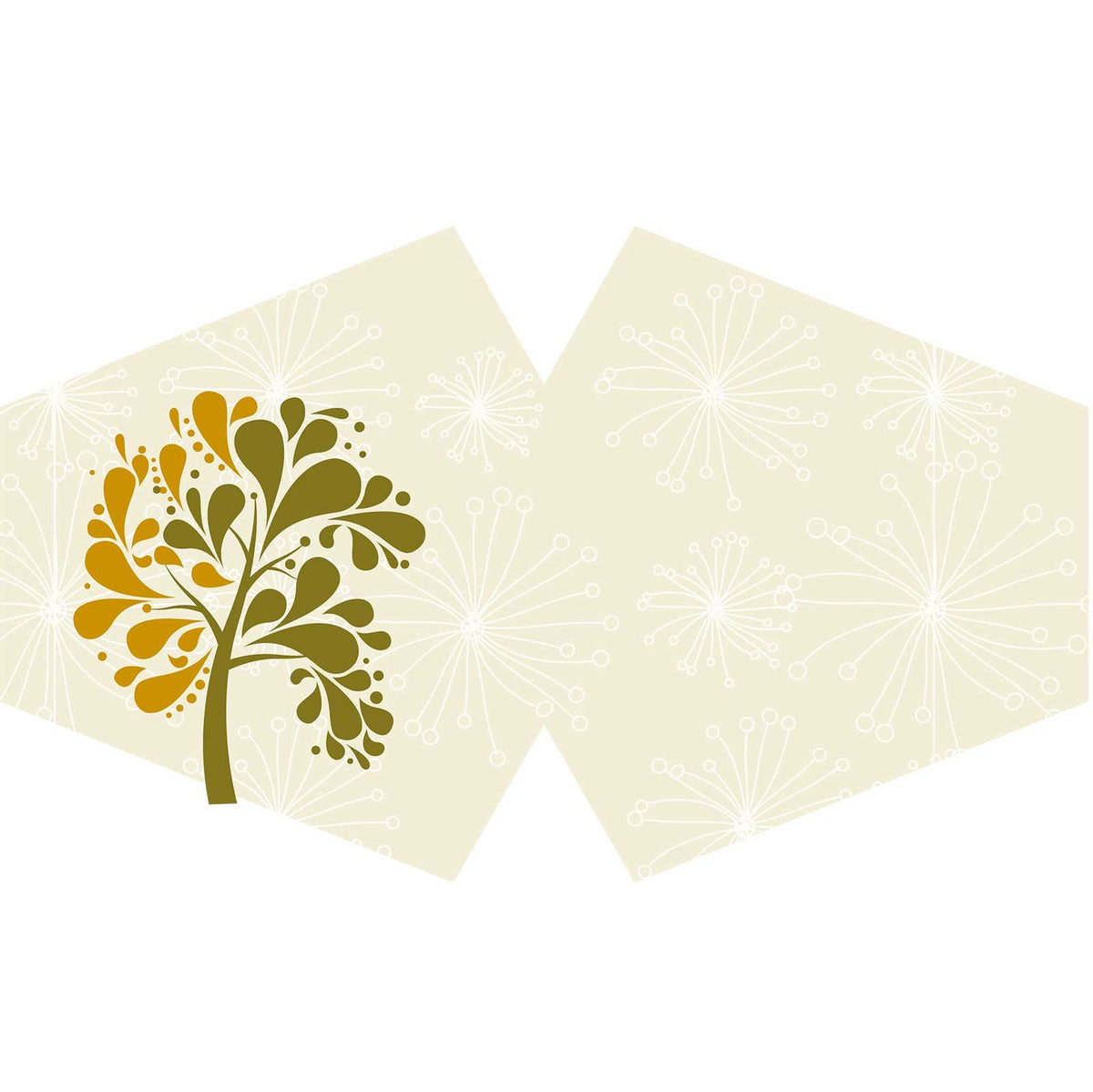 Wiederverwendbare modische Gesichtsbedeckung – Goldener Baum (Erwachsene)