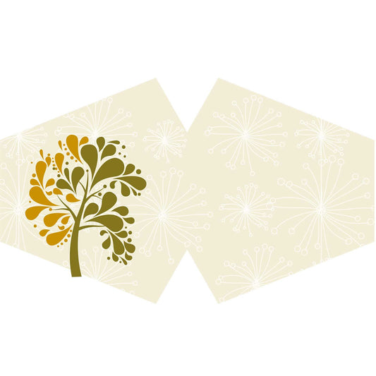 Wiederverwendbare modische Gesichtsbedeckung – Goldener Baum (Erwachsene)