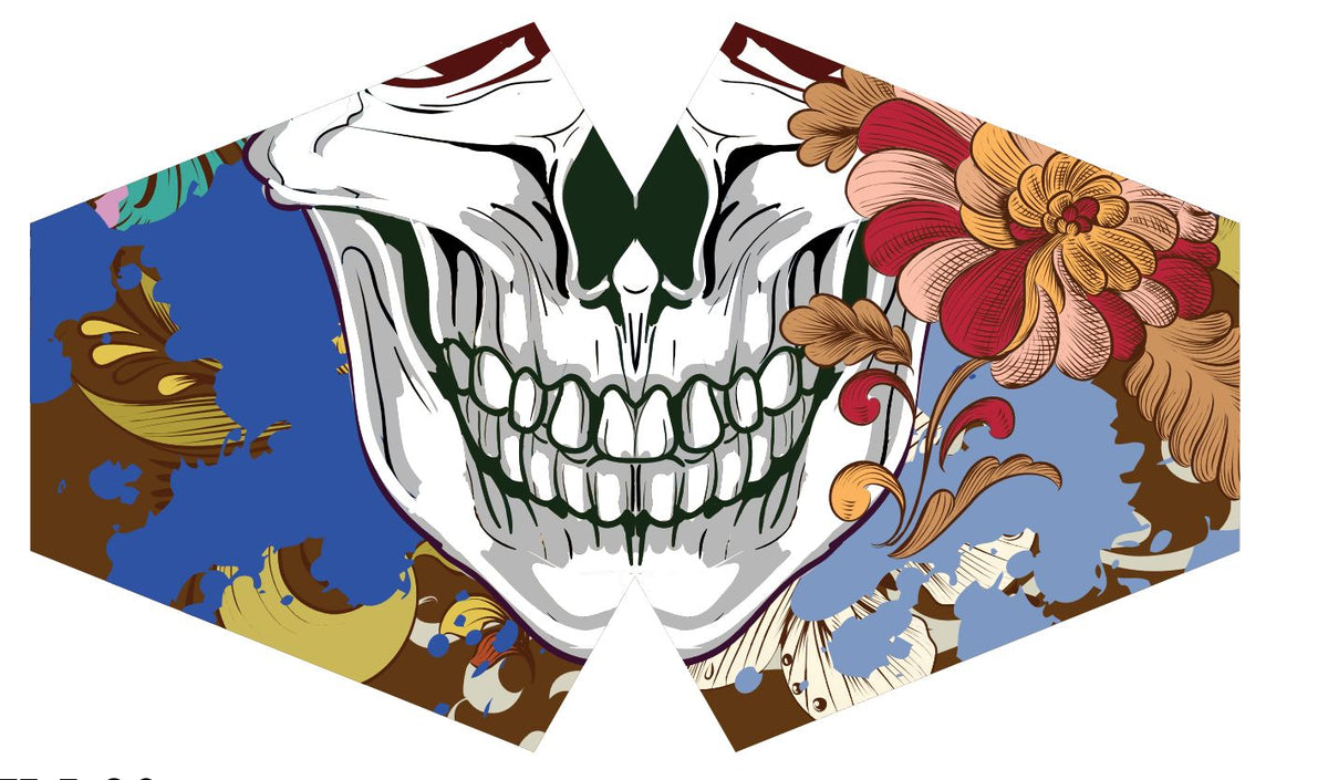 Wiederverwendbare modische Gesichtsbedeckung – Colourful Calavera (Kinder)