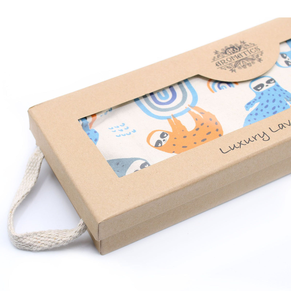 Luxus-Lavendel-Weizenkissen in einer Geschenkbox – Lazy Sloth