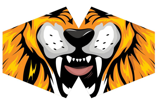 Wiederverwendbare modische Gesichtsbedeckung – Tiger (Kinder)