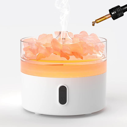 Himalaya-Salz-Aromadiffusor – Nachtlicht – USB-C – Flammeneffekt (Salz enthalten)