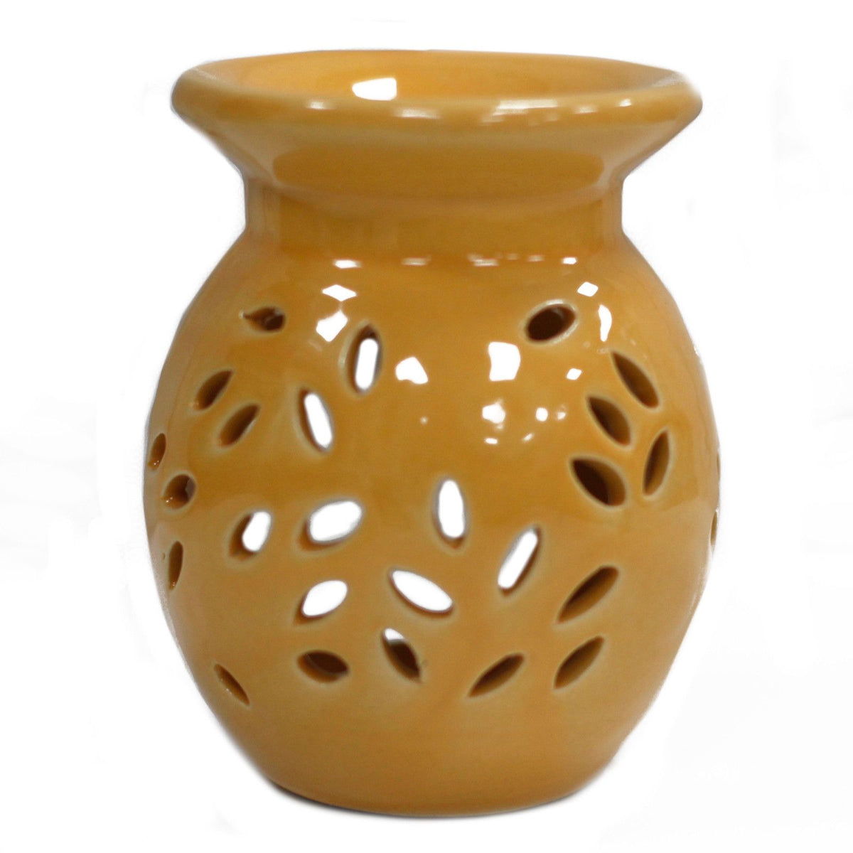 Duftlampe mit Blumenmuster – Orange
