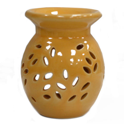 Duftlampe mit Blumenmuster – Orange