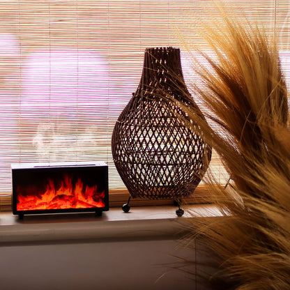 Aroma-Diffusor mit Flammeneffekt und Vogelklängen – Schwarz – USB – Farbwechsel