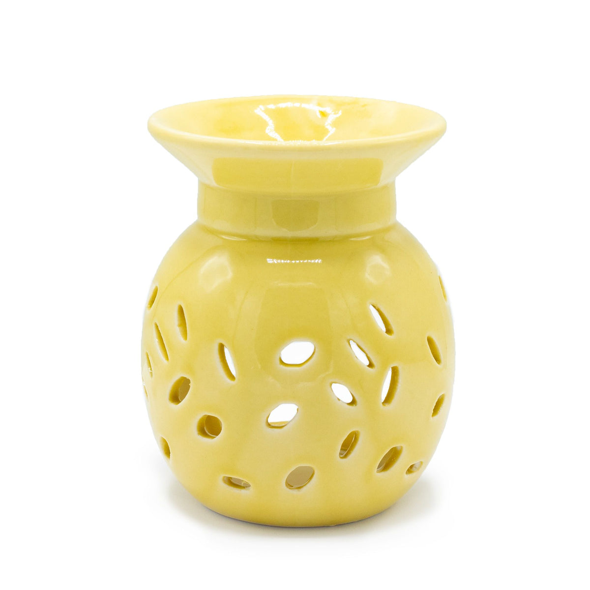 Duftlampe mit Blumenmuster – Orange