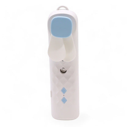 Weißer Gesichtsventilator mit Nano-Sprühnebel – USB-aufladbar