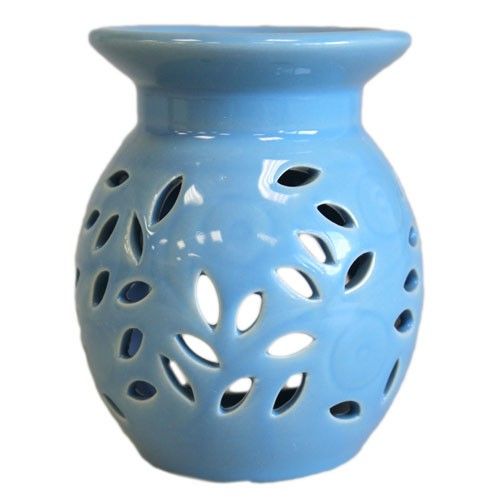 Duftlampe mit Blumenmuster – Blau