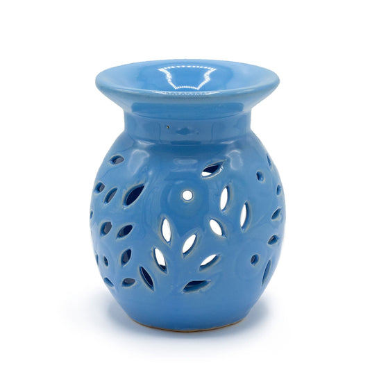Duftlampe mit Blumenmuster – Blau