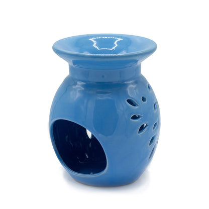 Duftlampe mit Blumenmuster – Blau