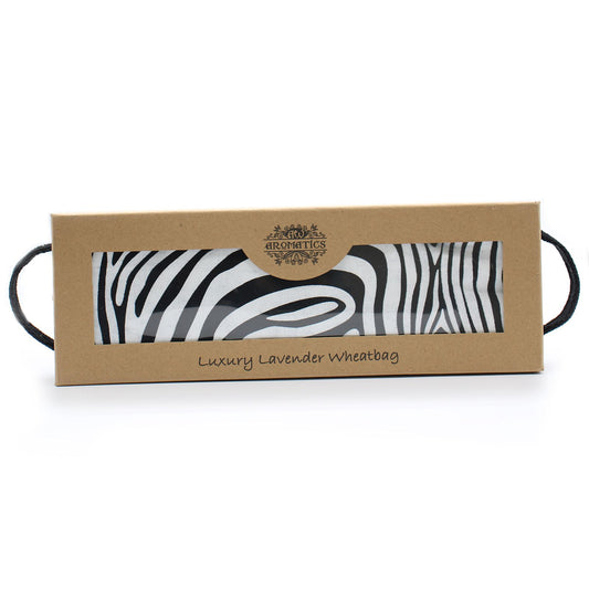 Luxus-Lavendel-Weizenkissen in einer Geschenkbox – Zebra