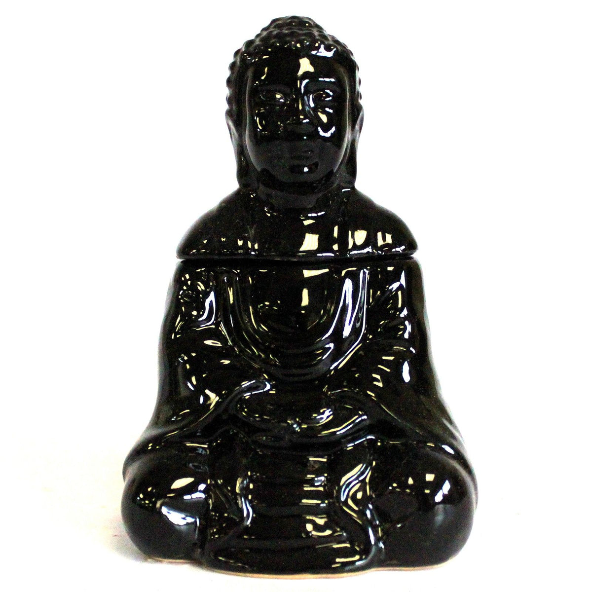 Duftlampe mit sitzendem Buddha – Schwarz