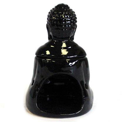 Duftlampe mit sitzendem Buddha – Schwarz