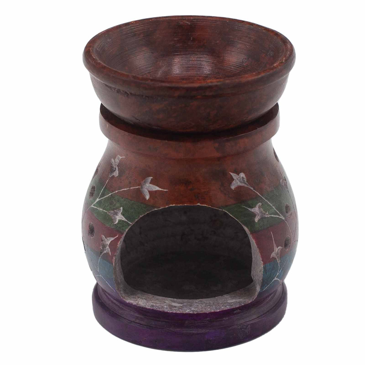 Speckstein-Duftlampe 10 cm – Hamsa – Fünf Farben