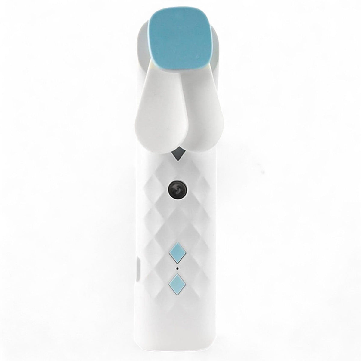 Weißer Gesichtsventilator mit Nano-Sprühnebel – USB-aufladbar
