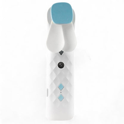 Weißer Gesichtsventilator mit Nano-Sprühnebel – USB-aufladbar