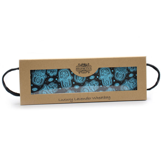 Luxus-Lavendel-Weizenkissen in einer Geschenkbox – Hamsa