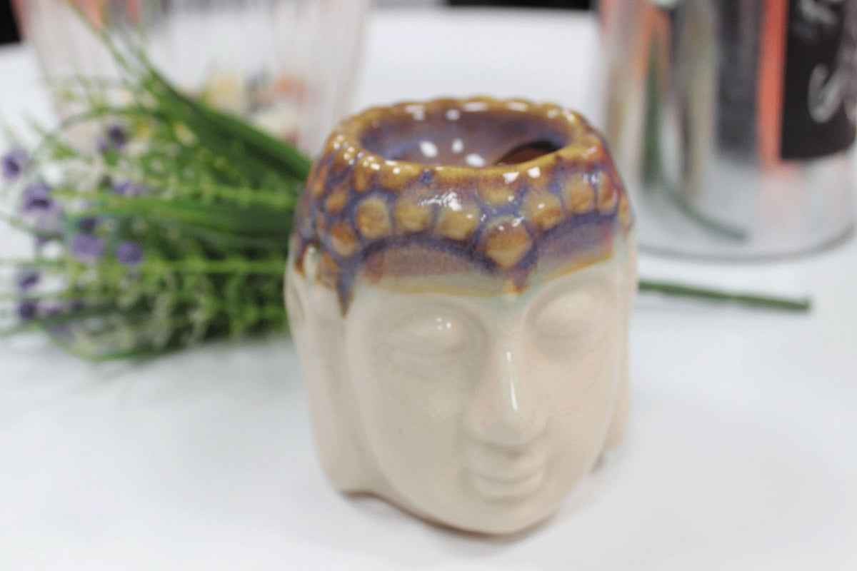 Buddha-Duftlampe – Elfenbein und Minzgrün