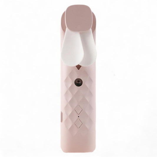 Rosa Gesichtsventilator mit Nano-Sprühnebel – USB-aufladbar