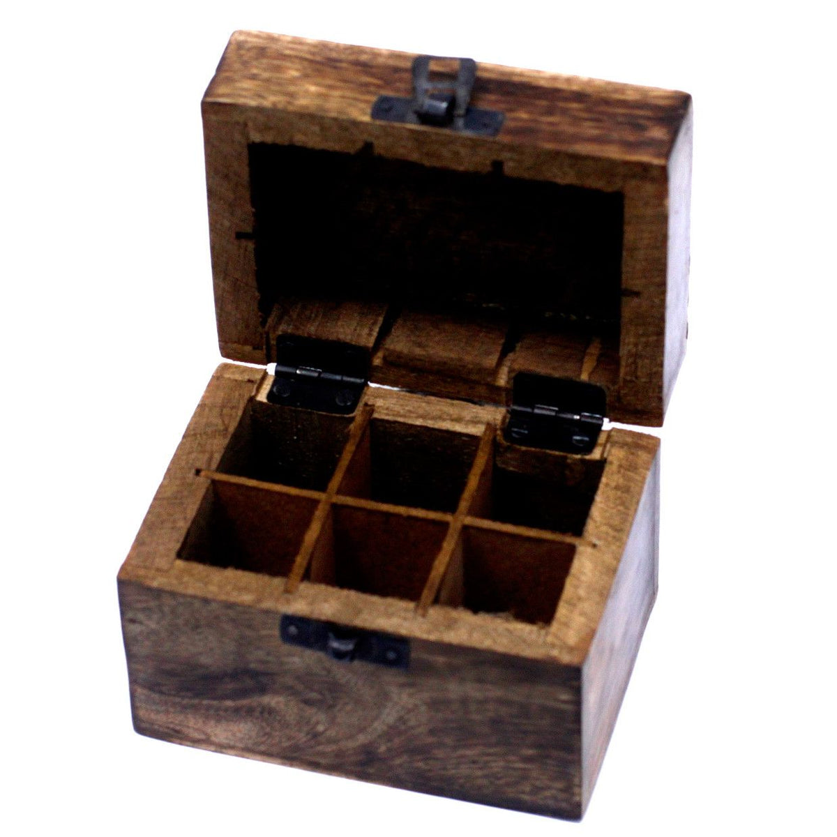 Aromatherapie-Box aus Mangoholz – AW (für 6 Flaschen)