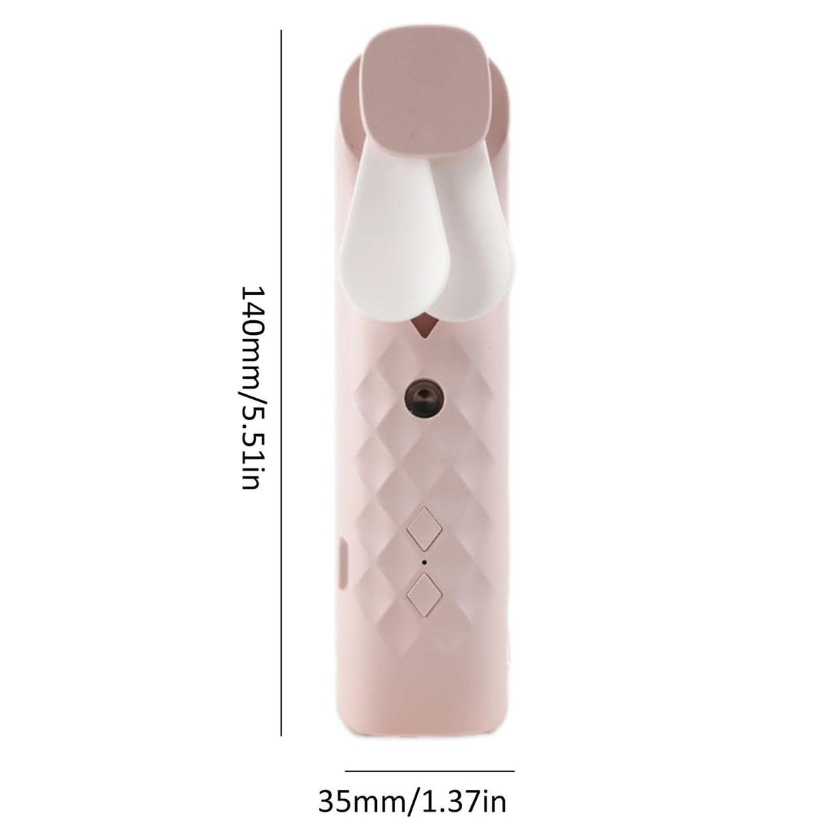 Rosa Gesichtsventilator mit Nano-Sprühnebel – USB-aufladbar