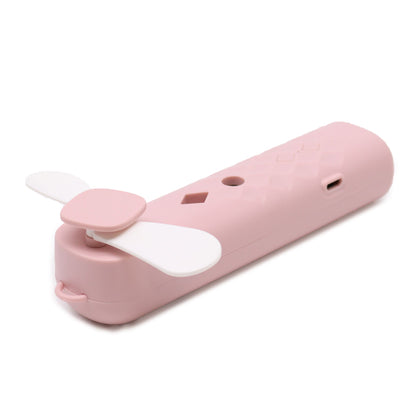 Rosa Gesichtsventilator mit Nano-Sprühnebel – USB-aufladbar