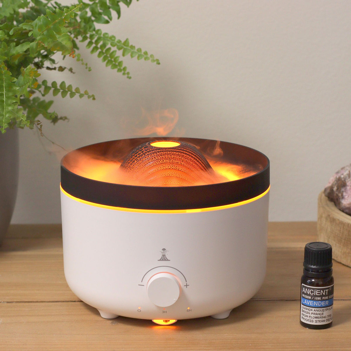 Großer Aromadiffusor mit Vulkaneffekt (Netzstecker) – zwei Farben